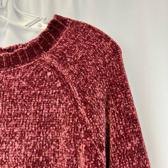 Pink Rose Womens Pullover Sweater Long Sleeve Raglan Tight Knit Small - Picture 4 of 10